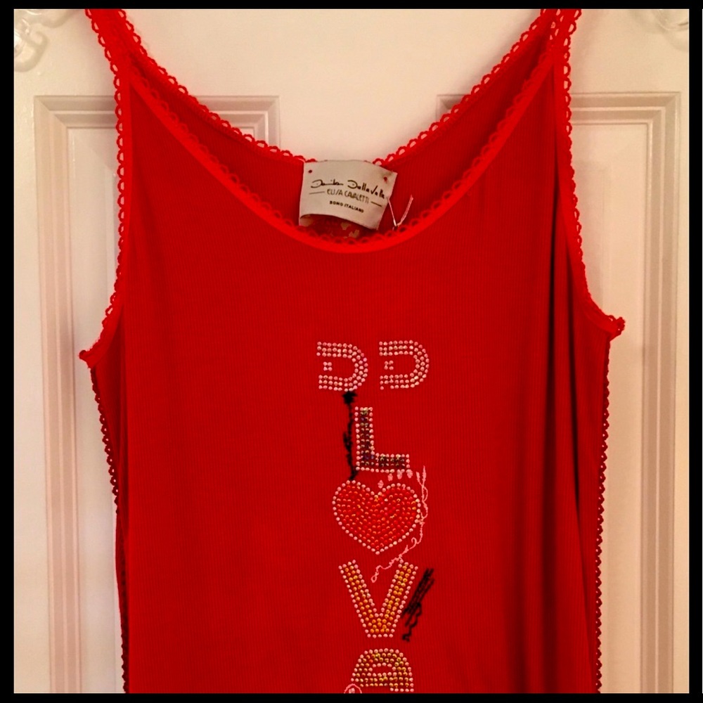 Elisa Cavaletti red tank top size L